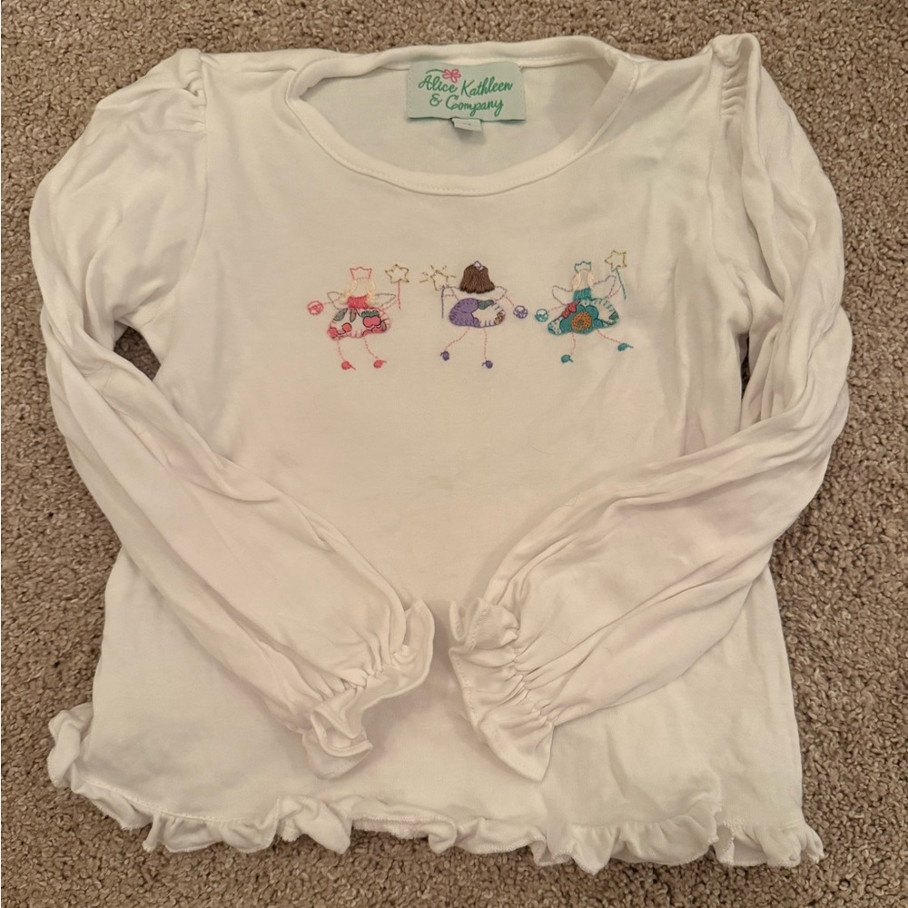 3T Alice Kathleen & Company Fairy Appliqué Tee